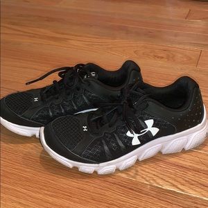 Under Armour Black and White Sneakers